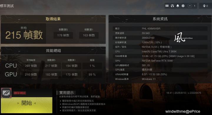 風冷實測！Intel U7 265K越級挑戰AMD R9 9900X搭載技嘉5080解析