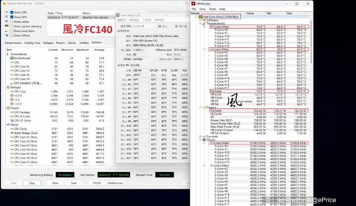 風冷實測！Intel U5 250K Plus跨級對比R9 9900X深度效能解析