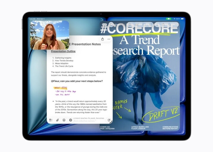 蘋果發表全新 M4 版 iPad Air，記憶體直升 12GB、首搭自研 C1X 數據晶片